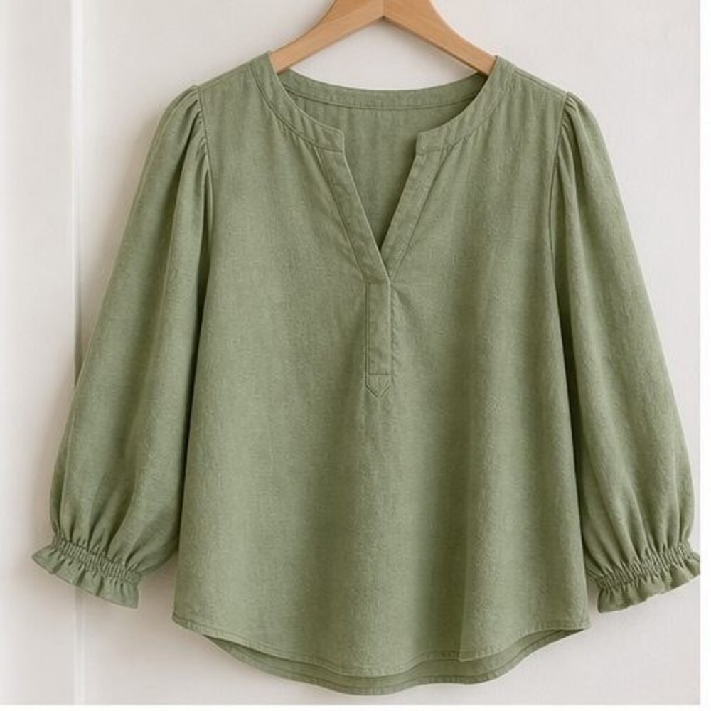 Sage Tie Neck Blouse